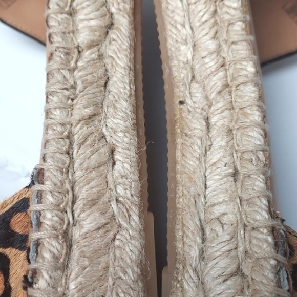 Soludos Flatform Cadiz Sandals in Leopard Calf Hair Platform Espadrilles Size 11 - Picture 15 of 16